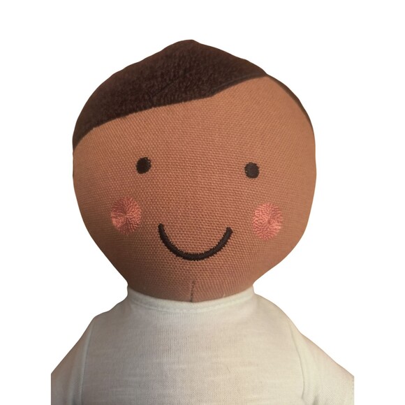 Target Pillowfort Soft Plush Doll 20" Black Fabric Mint Shirt Striped Shorts - Picture 1 of 8